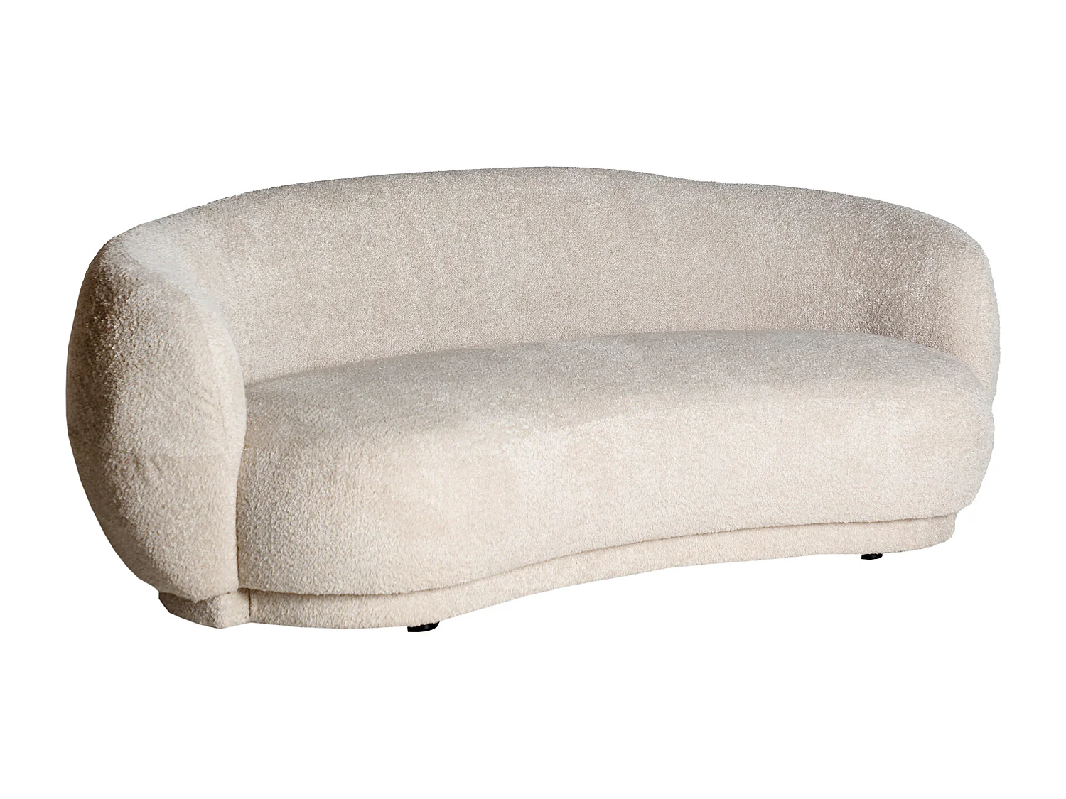 Sofa en polyester beige 191x91x76 cm