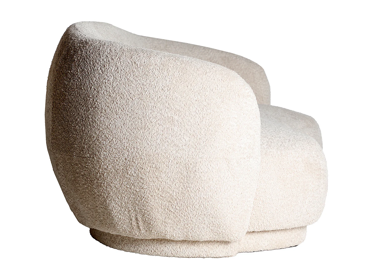 Sofa en polyester beige 191x91x76 cm