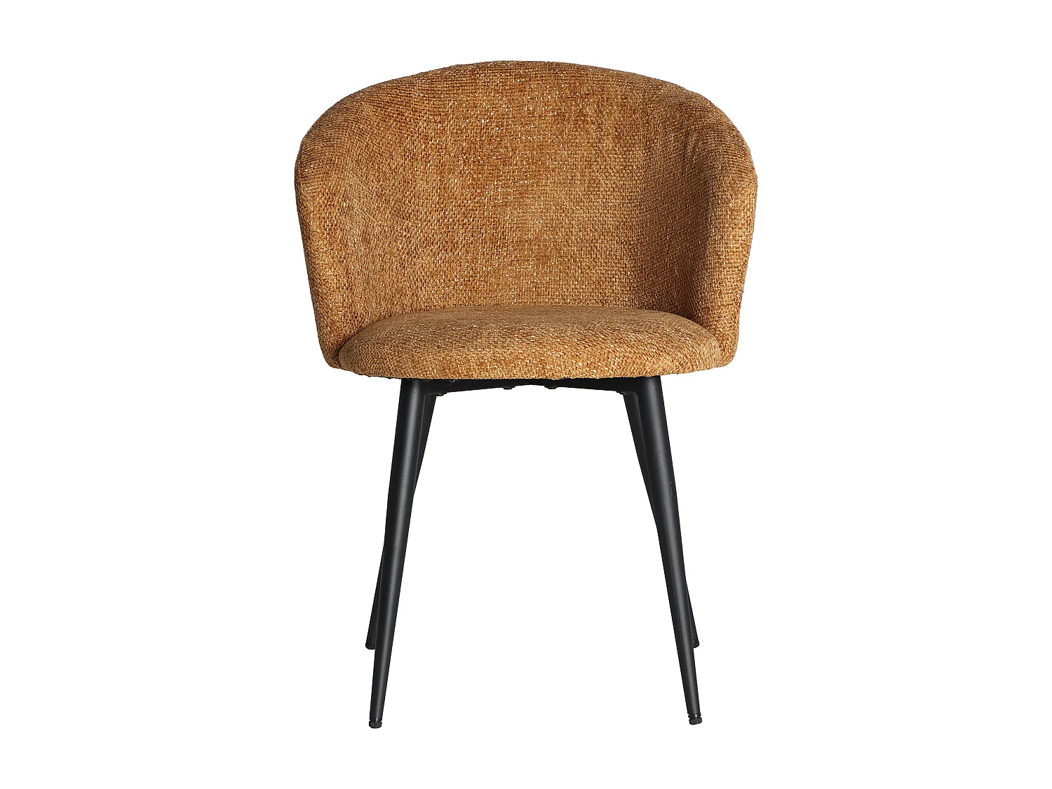 Chaise en polyester ocre 60x60x79 cm - lot de 2