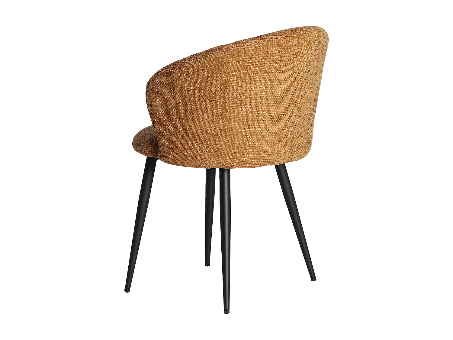 Chaise en polyester ocre 60x60x79 cm - lot de 2