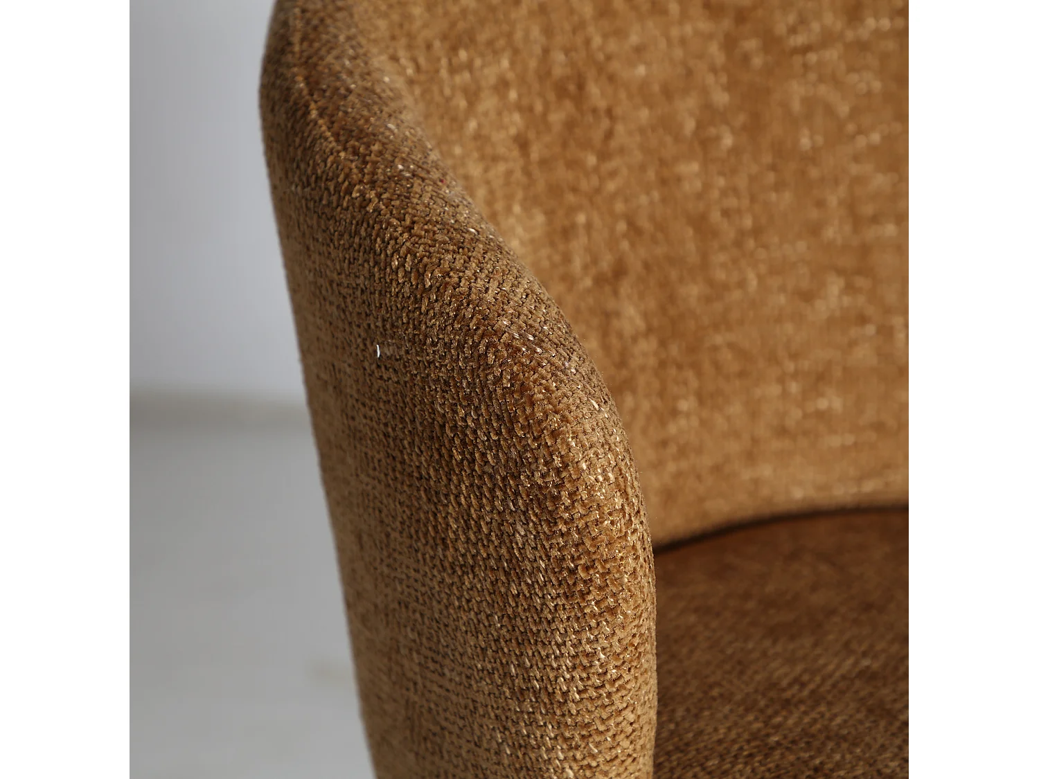 Chaise en polyester ocre 60x60x79 cm - lot de 2