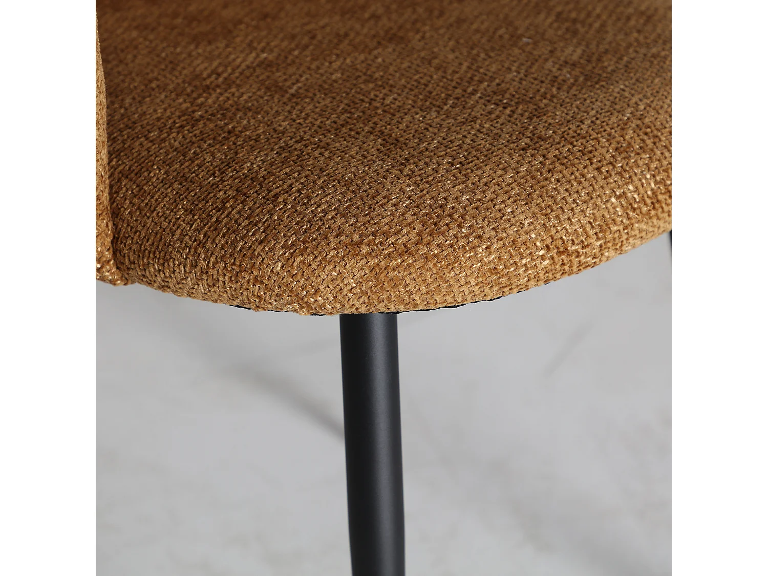 Chaise en polyester ocre 60x60x79 cm - lot de 2