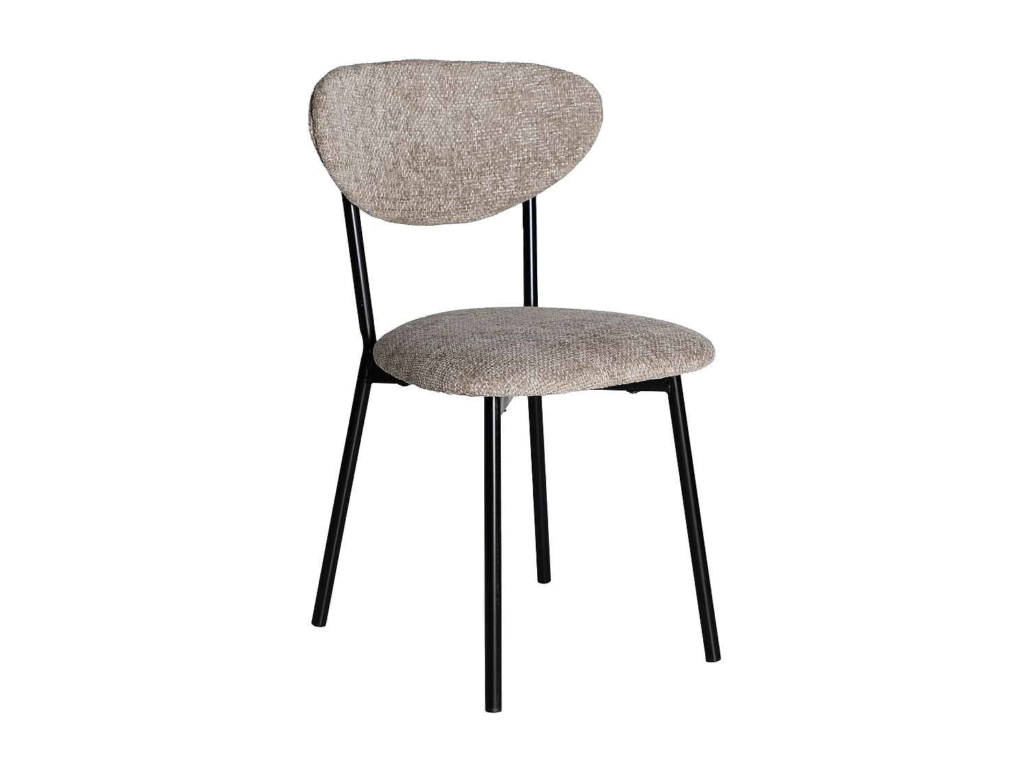 Chaise en polyester gris - lot de 2