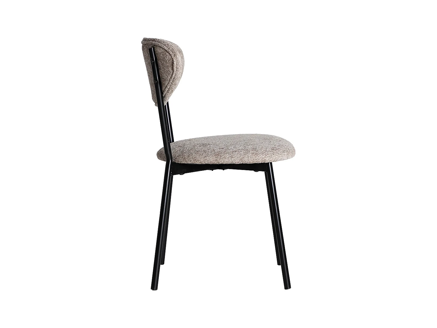 Chaise en polyester gris - lot de 2