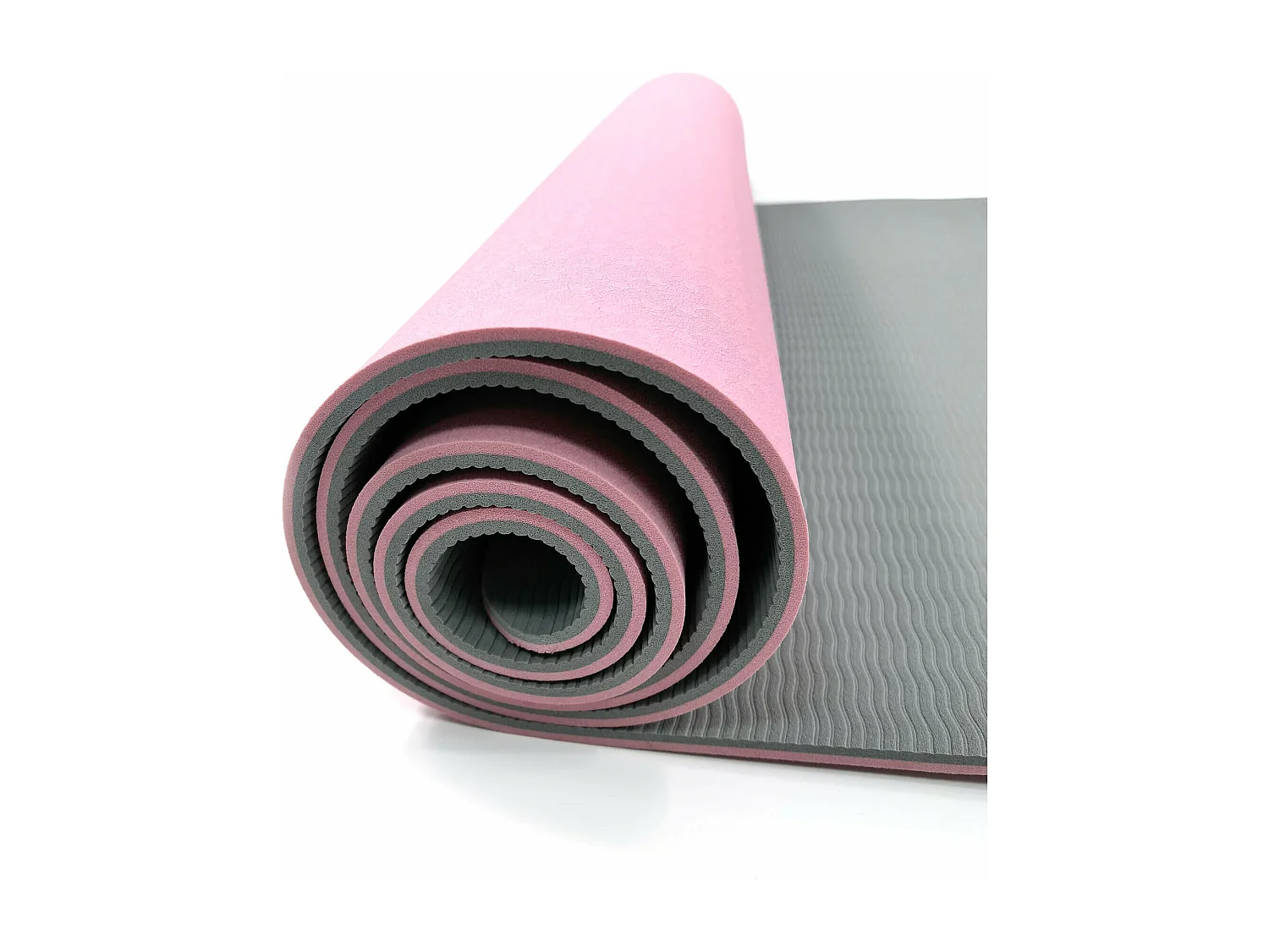Rebecca Mobili Tapis Yoga Tapis Salle De Sport Tpe Rose Gris 0,6x183x61