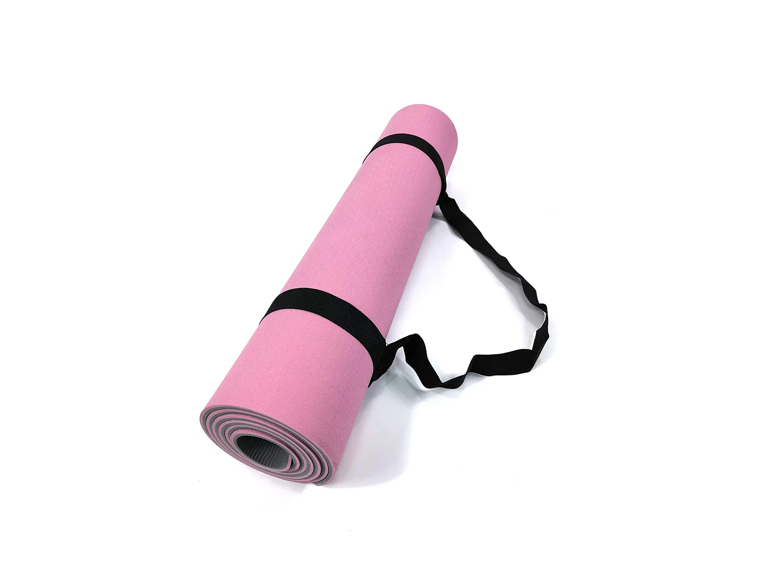 Rebecca Mobili Tapis Yoga Tapis Salle De Sport Tpe Rose Gris 0,6x183x61