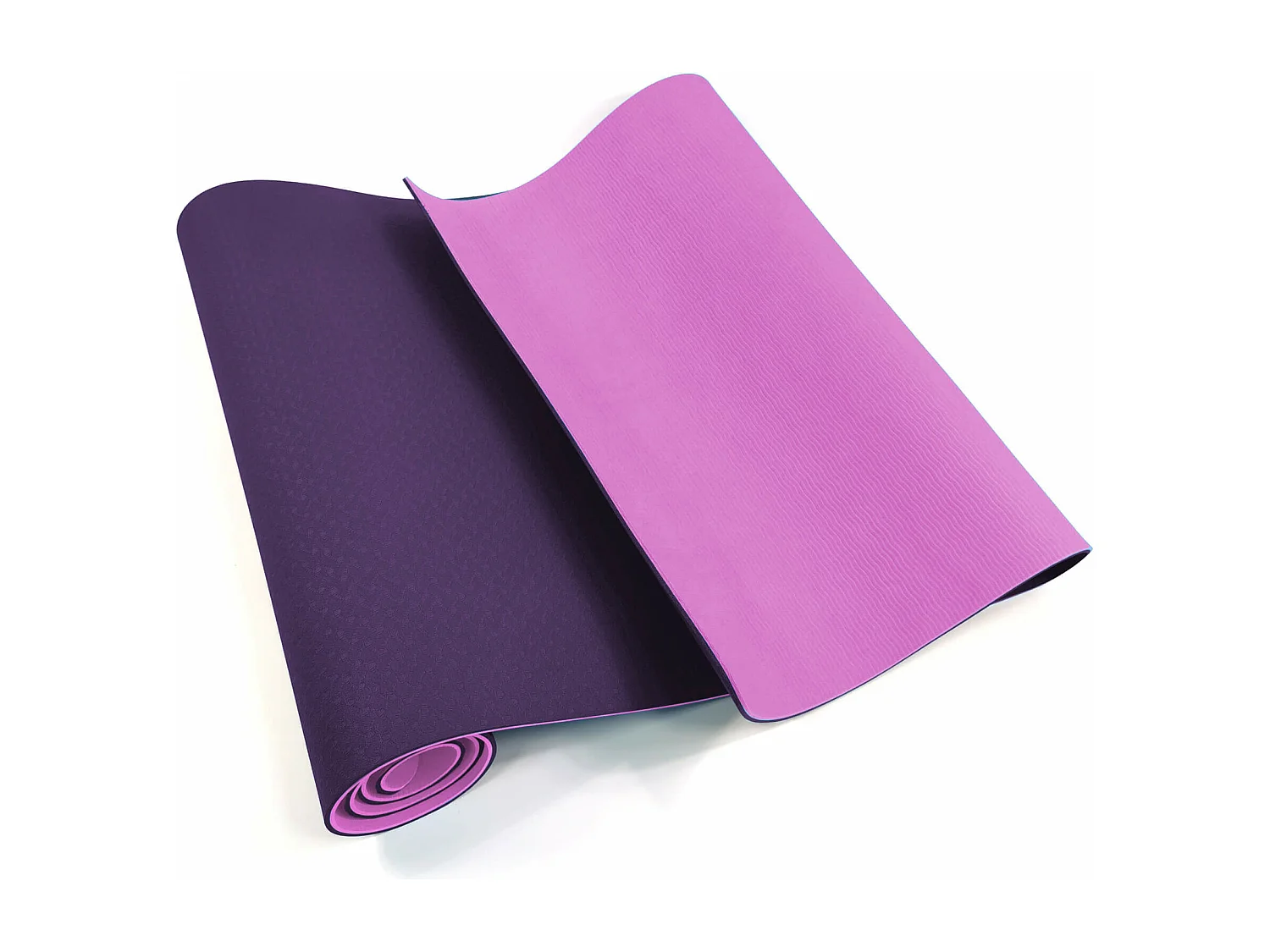 Rebecca Mobili Tappetino Yoga Materassino Ginnastica Tpe Rosa Viola 0,6x183x61