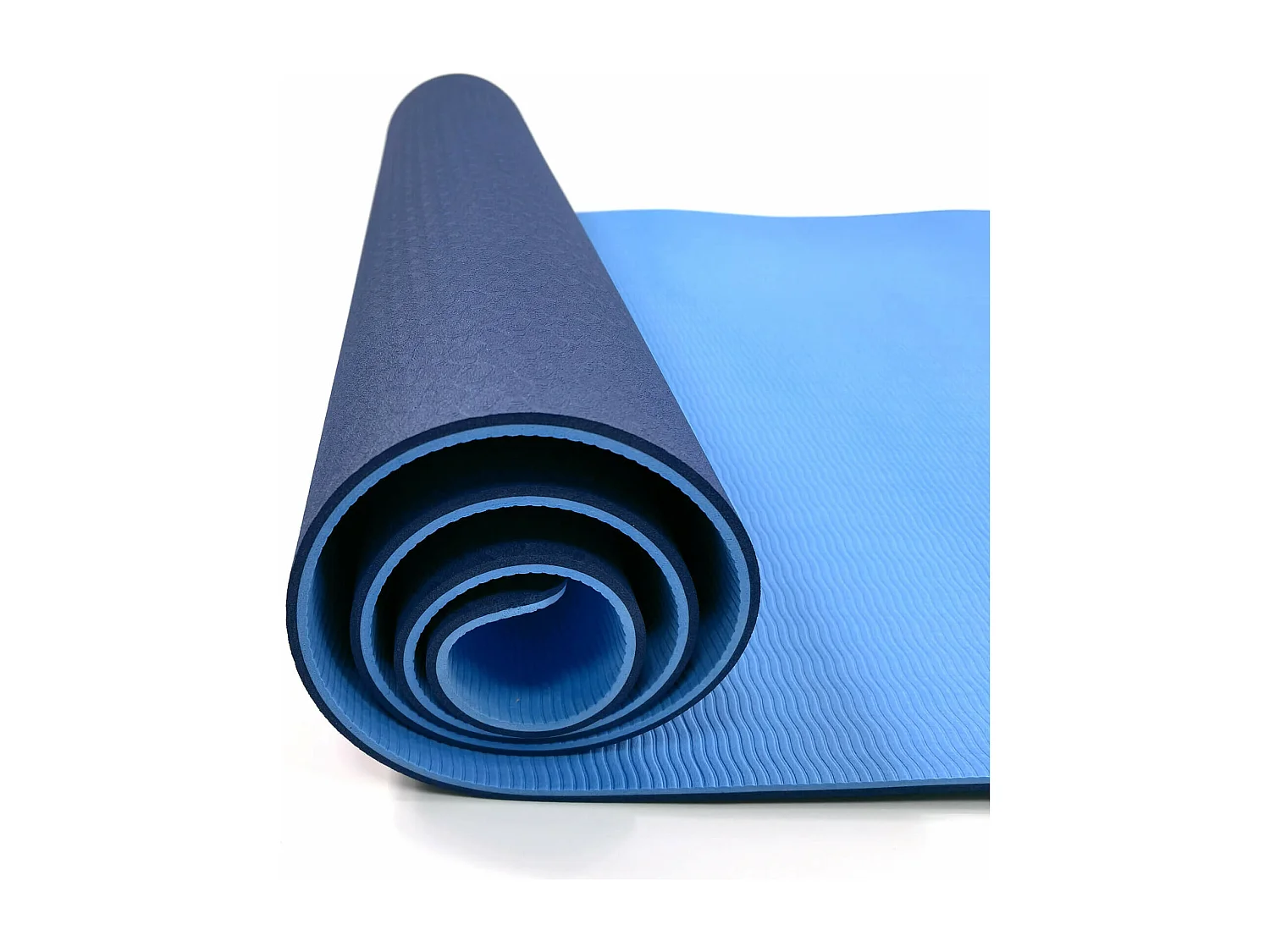 Rebecca Mobili Tappetino Yoga Tappeto Fitness Tpe Blu Antiscivolo 0,6x183x61
