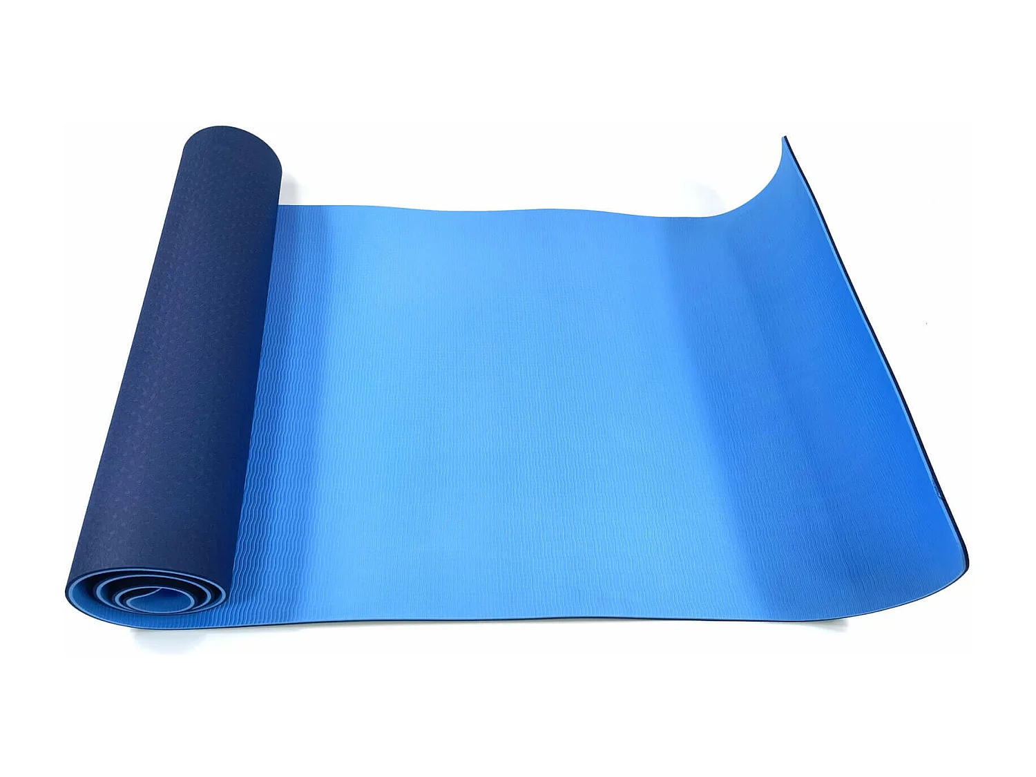 Rebecca Mobili Tappetino Yoga Tappeto Fitness Tpe Blu Antiscivolo 0,6x183x61