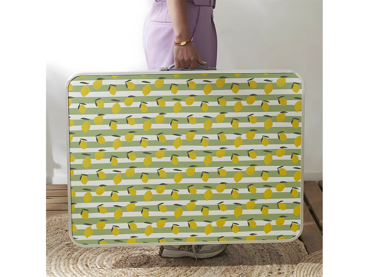 CAMPANI - Table Pliante de Plein Air Décor Motifs Citrons