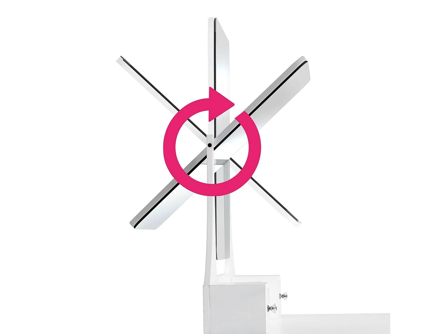 Coiffeuse avec miroir 5 blanche 80 x 40 x 138 cm 08_0000241