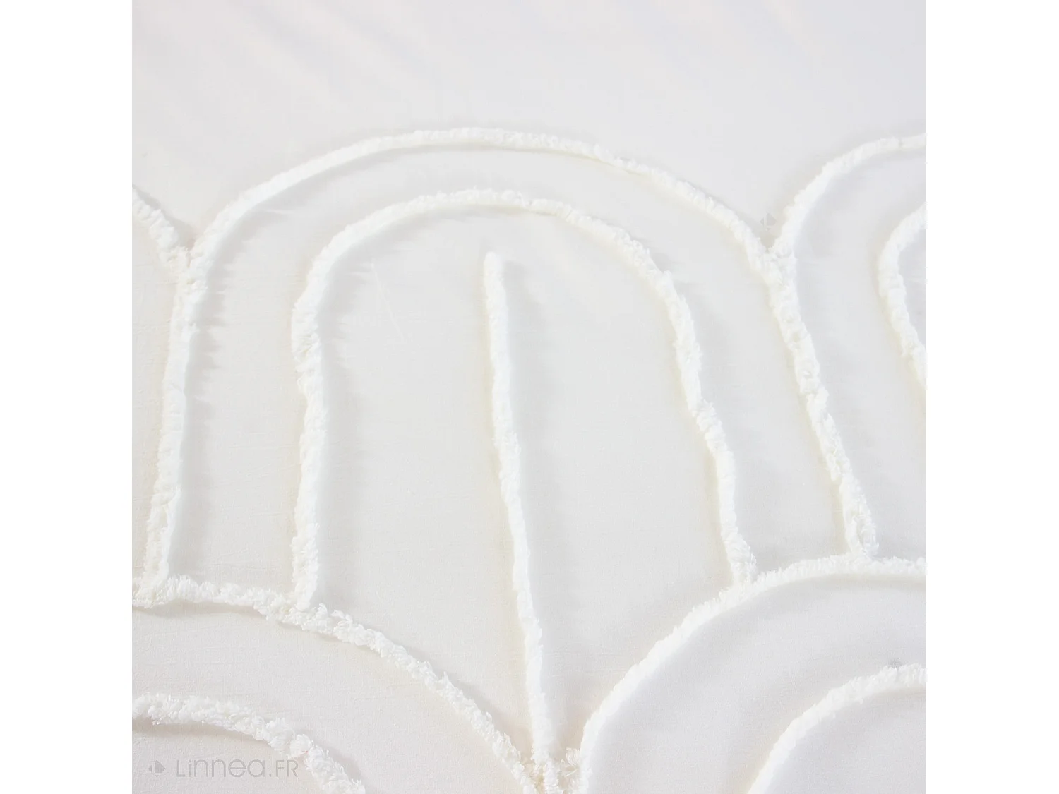 Parure de lit 3 pièces 240x220 cm FAR coton lavé blanc