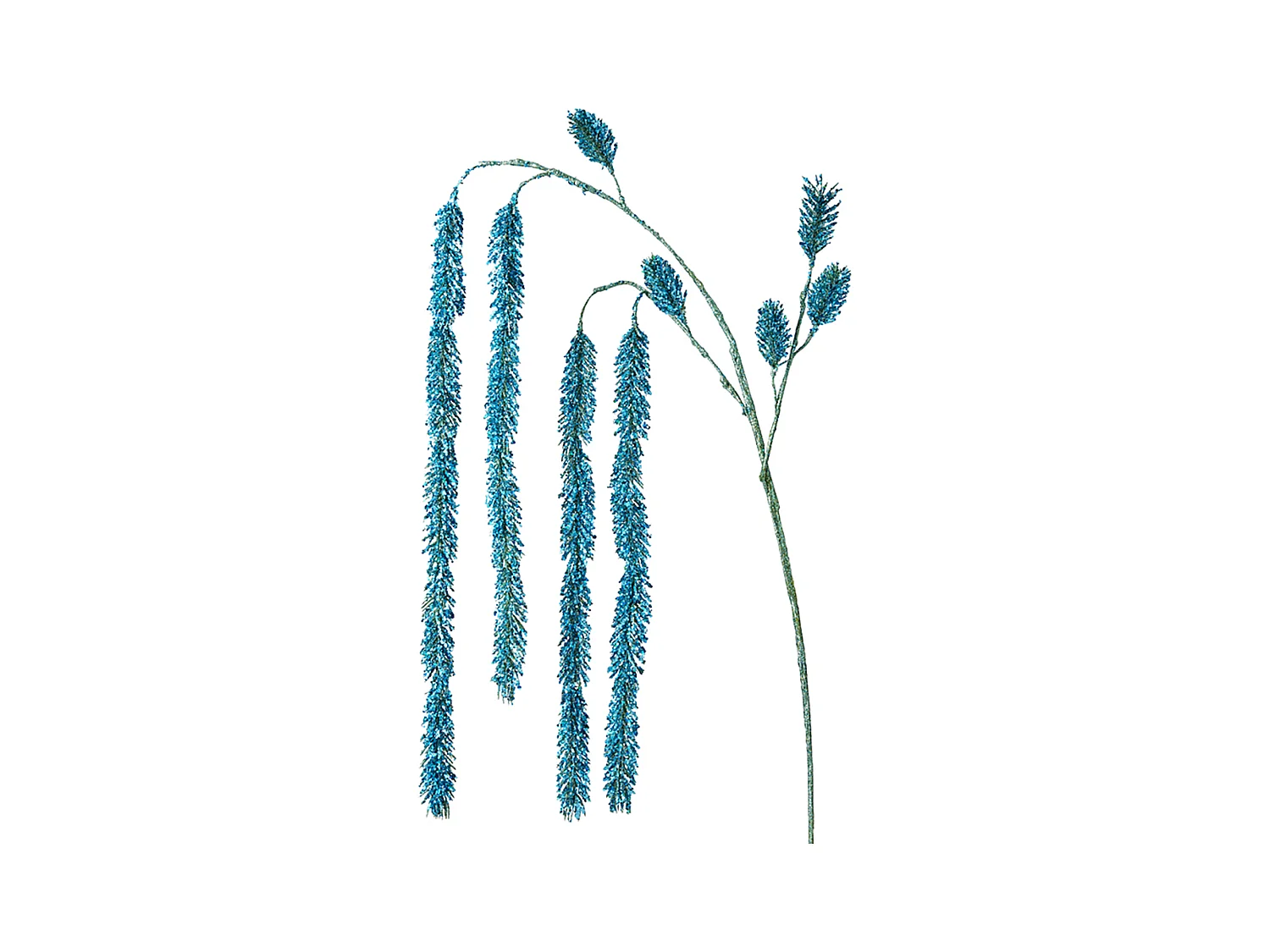 Branche de Pin Pailletée Izia Noël - Bleu / 172 cm