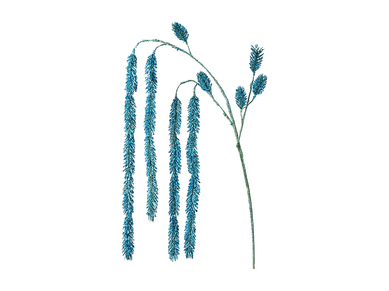 Branche de Pin Pailletée Izia Noël - Bleu / 172 cm