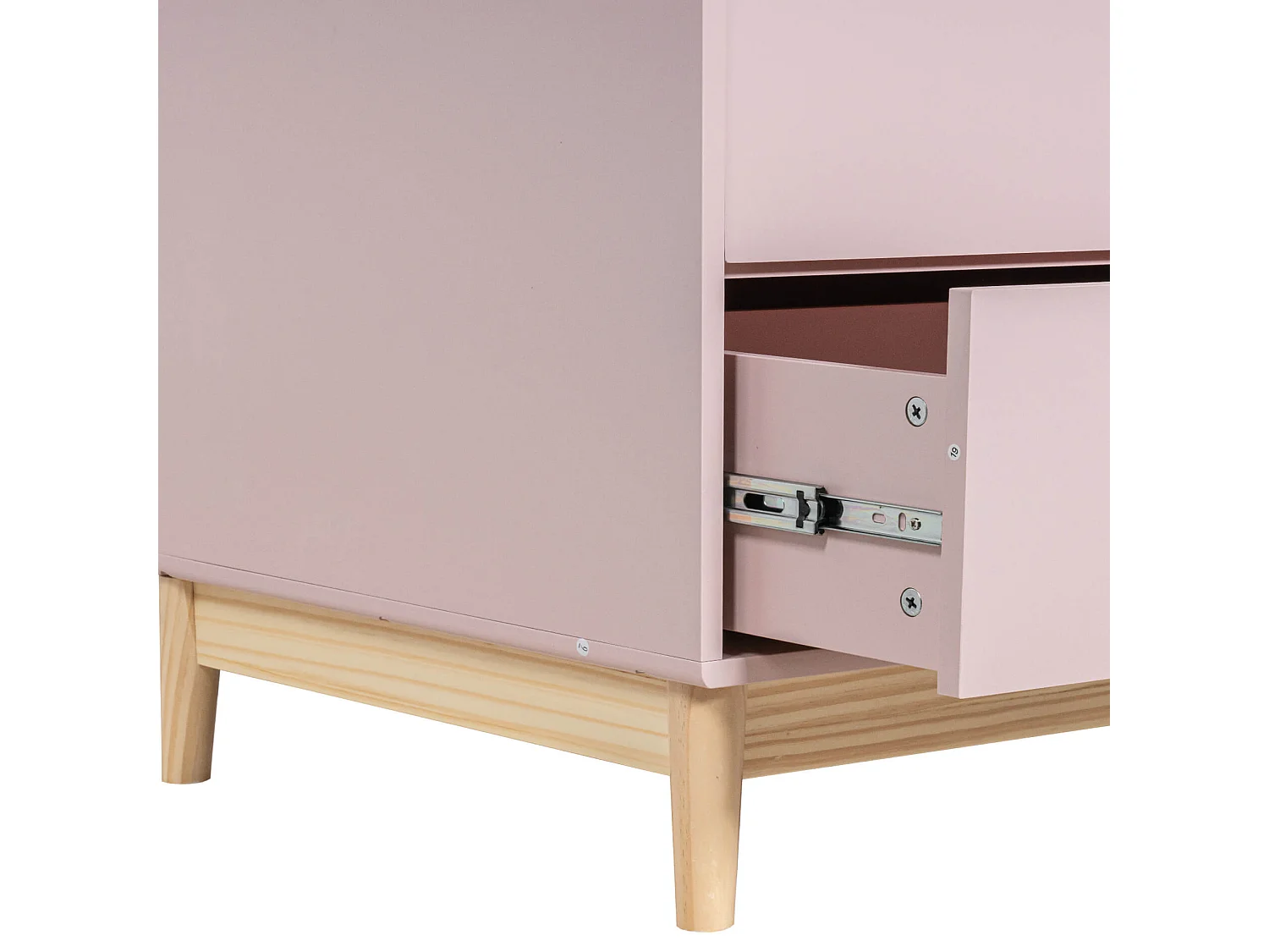 Armario Mobili Rebecca Amchor 175x80x55 MDF Pino Rosa  Marrón Escandinavo Para Montar