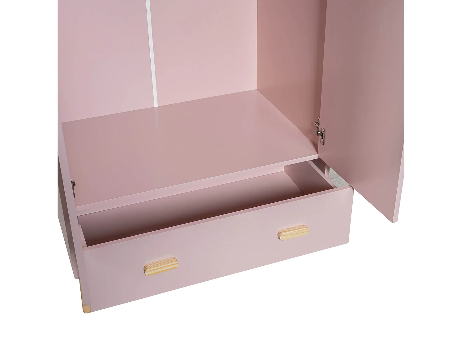 Armario Mobili Rebecca Amchor 175x80x55 MDF Pino Rosa  Marrón Escandinavo Para Montar