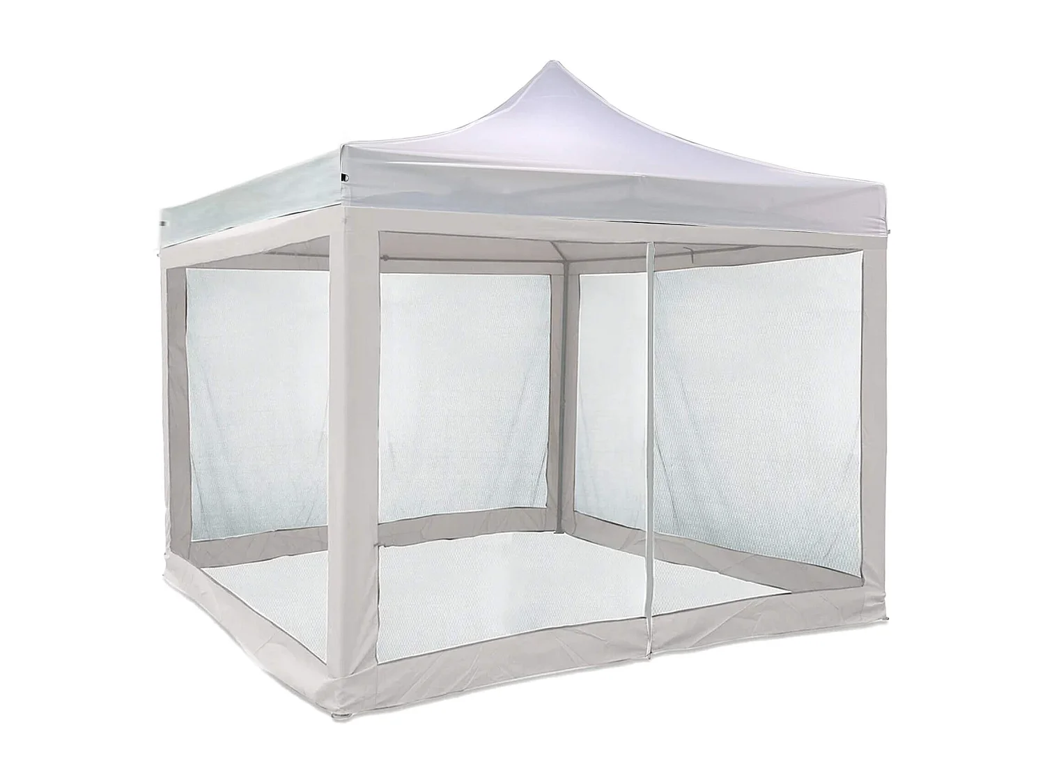 Zanzariera per Gazebo 3x3 Mobili Rebecca Kapok 240x1200 cm Poliestere Bianco Da Montare