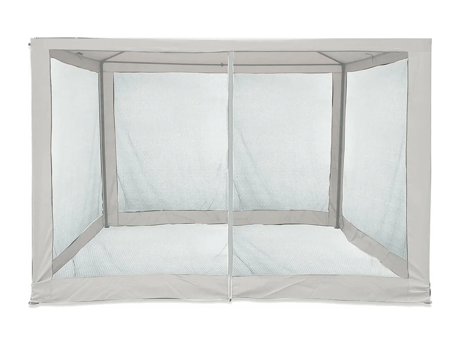 Moustiquaire pour Gazebo 3x3 Mobili Rebecca Kapok 240x1200 cm Polyester Blanc Montage Requis