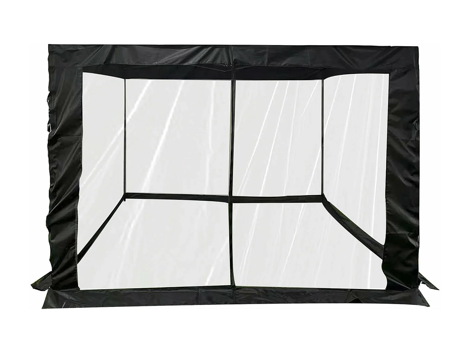 Moustiquaire pour Gazebo 3x3 Mobili Rebecca Banyan 240x1200 cm Polyester Noir Montage Requis