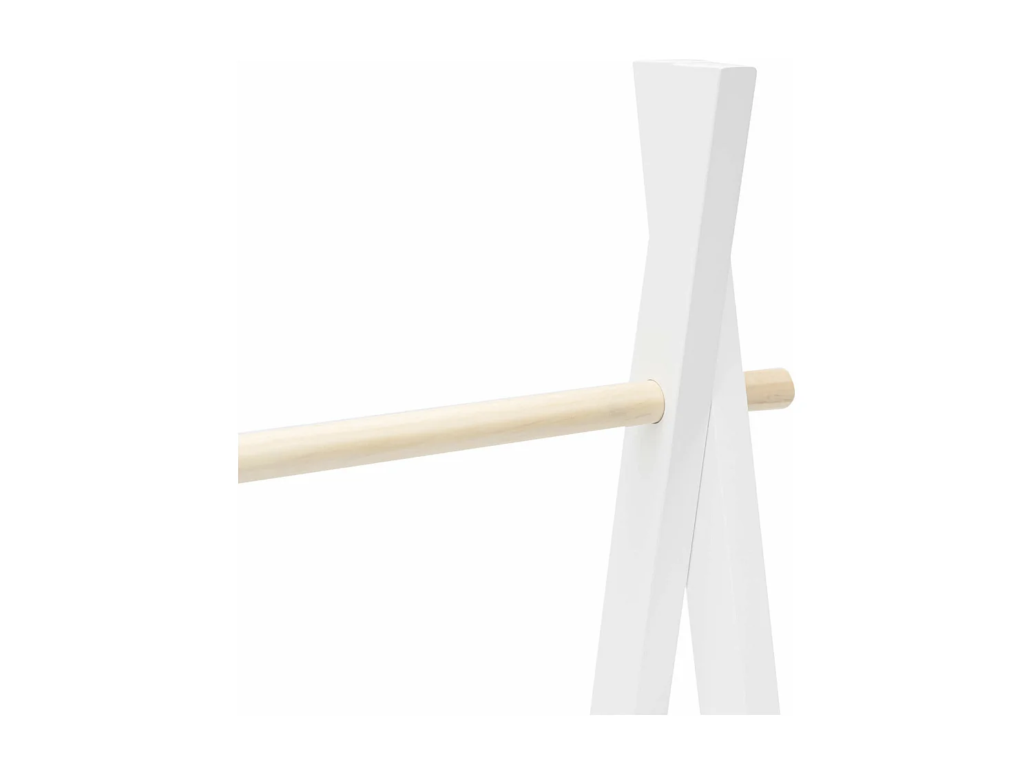 Rebecca Mobili Cabide para Roupa Crianças Montessori Branco MDF Pinho com Prateleira