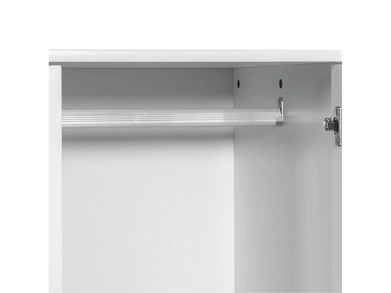 Armadio Mobili Rebecca Aegle 175x80x55 MDF Pino Bianco Marrone Scandinavo Da Montare