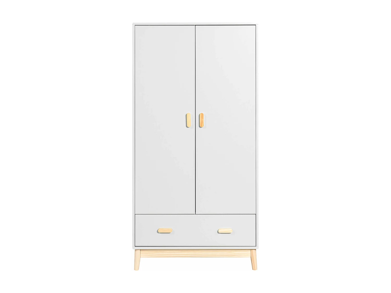 Guardaroupa Mobili Rebecca Aegle 175x80x55 MDF Pinho Branco Marrom Escandinavo Para Montar