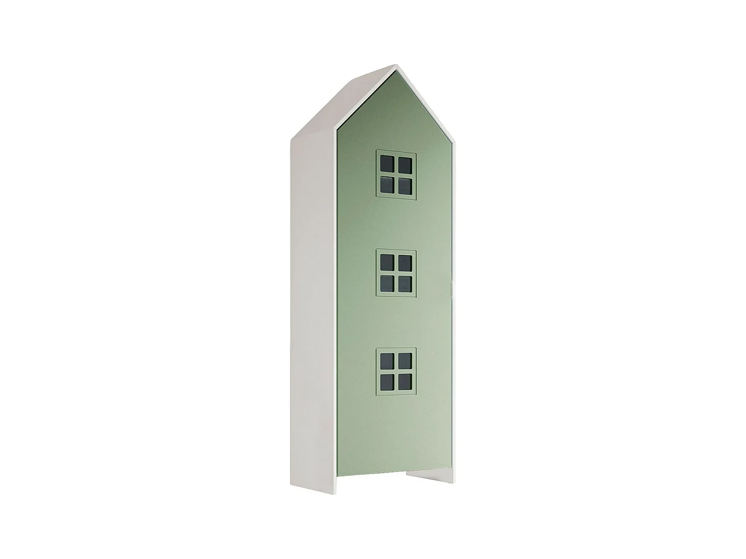 BEAUVILLE - Armoire Cabane 1 Porte Verte Détail Fenêtres