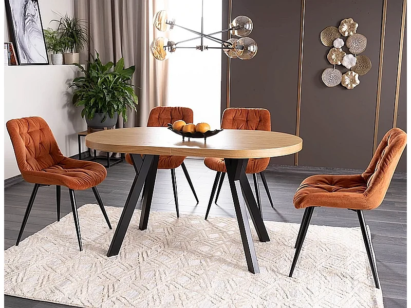 Tavolo da pranzo Domingo/MarroneNero