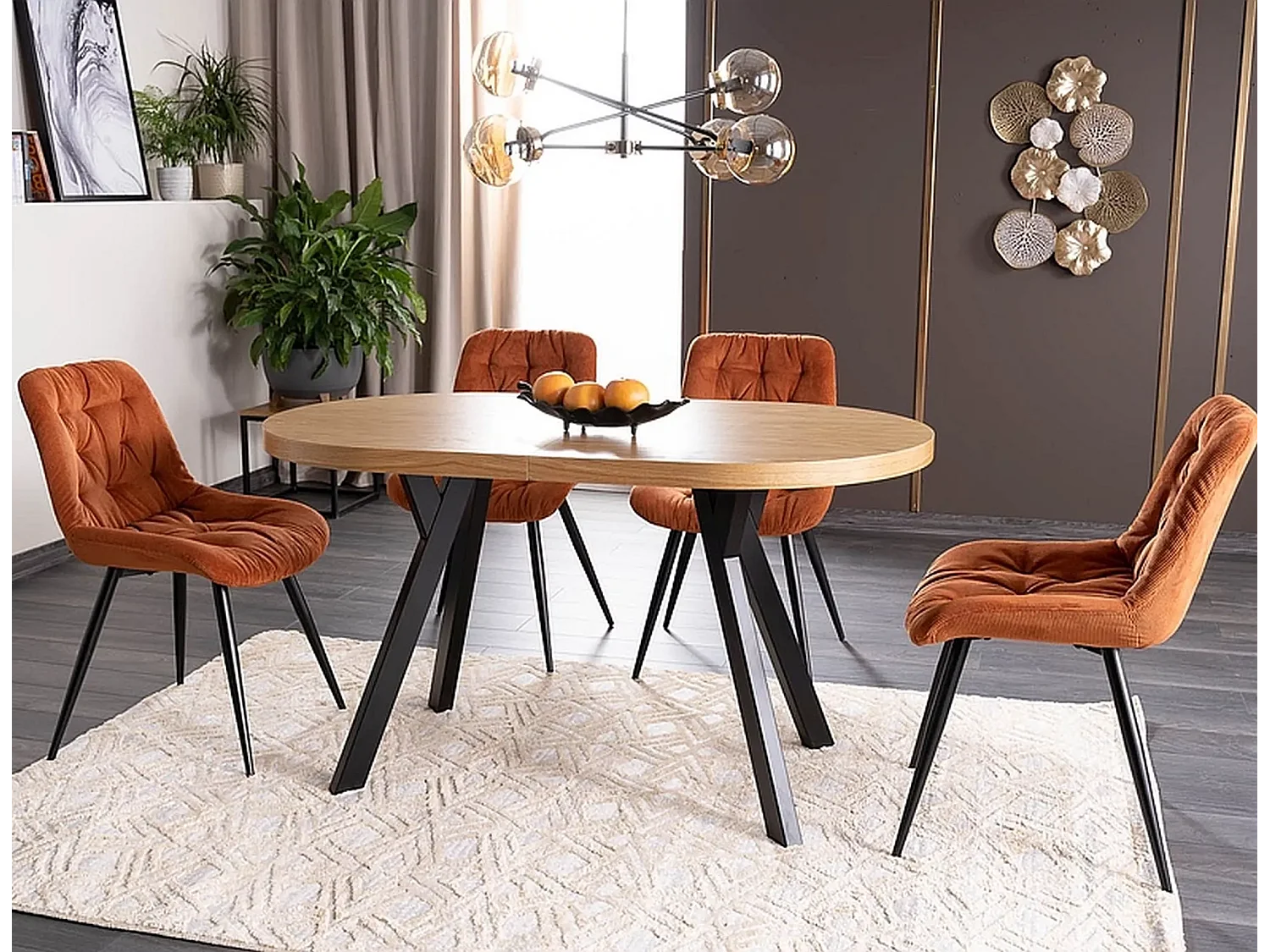 Tavolo da pranzo Domingo/MarroneNero