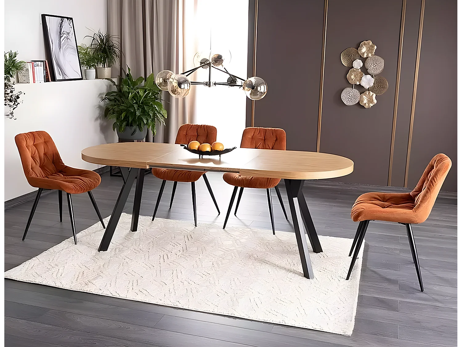 Tavolo da pranzo Domingo/MarroneNero