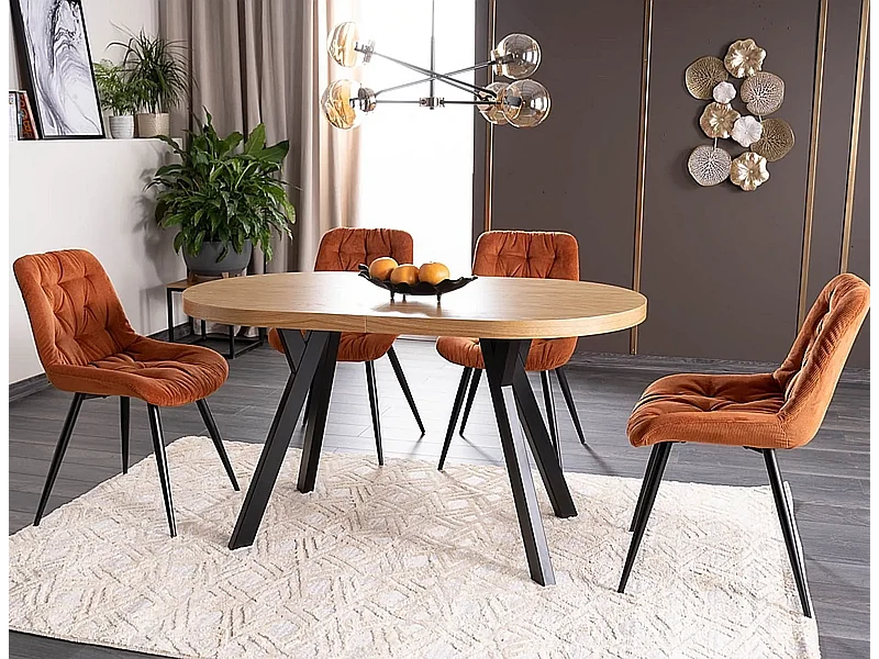 Tavolo da pranzo Domingo/MarroneNero