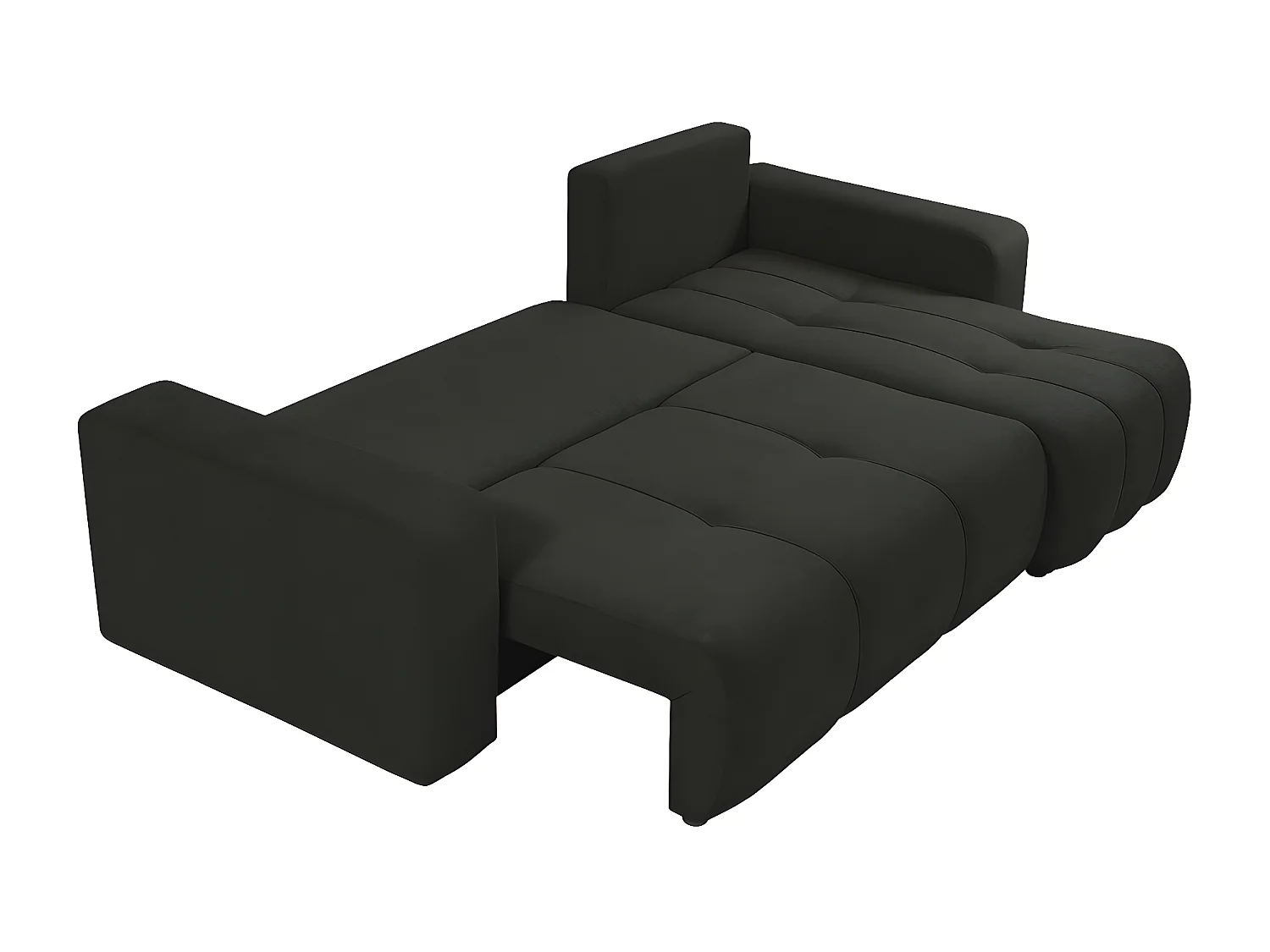 Canapé d'angle convertible bouclette  "Larow" - 3 places  - Gris anthracite