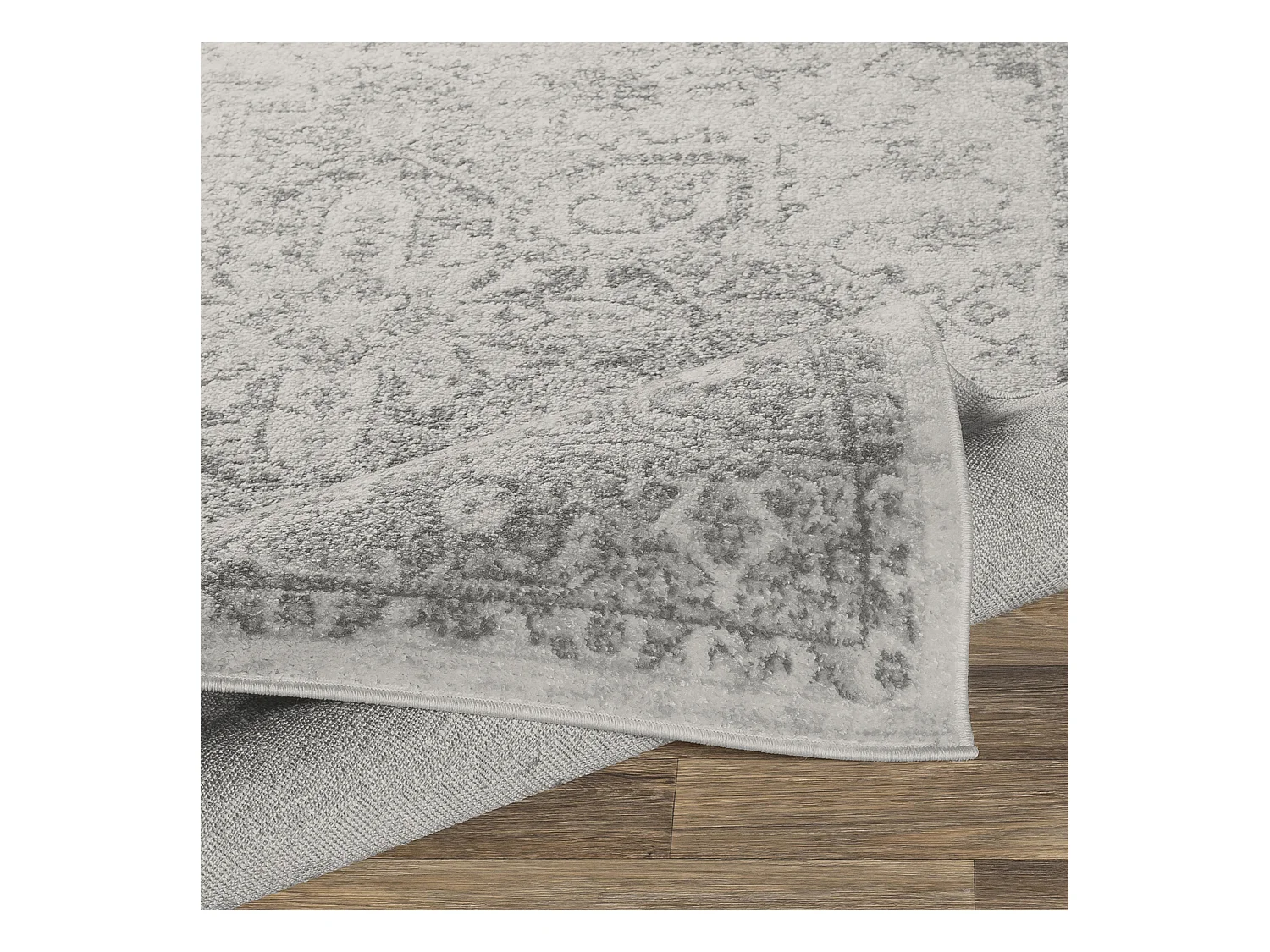 Vintage Oosters Tapijt - Grijs/Wit - 80x150cm - FARAH