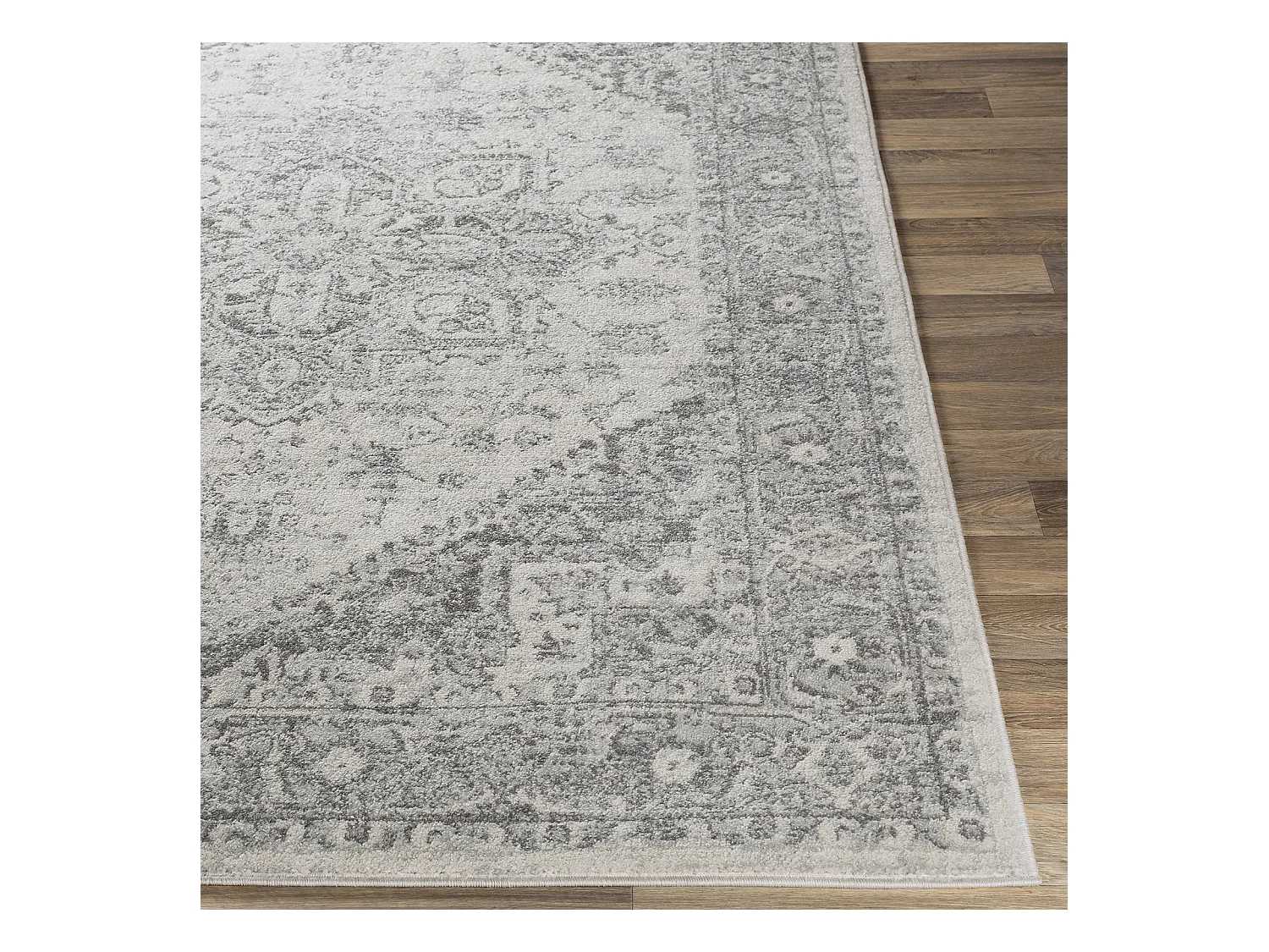 Vintage Oosters Tapijt - Grijs/Wit - 80x150cm - FARAH