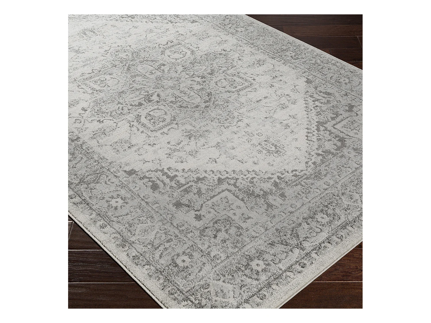 Vintage Oosters Tapijt - Grijs/Wit - 80x150cm - FARAH