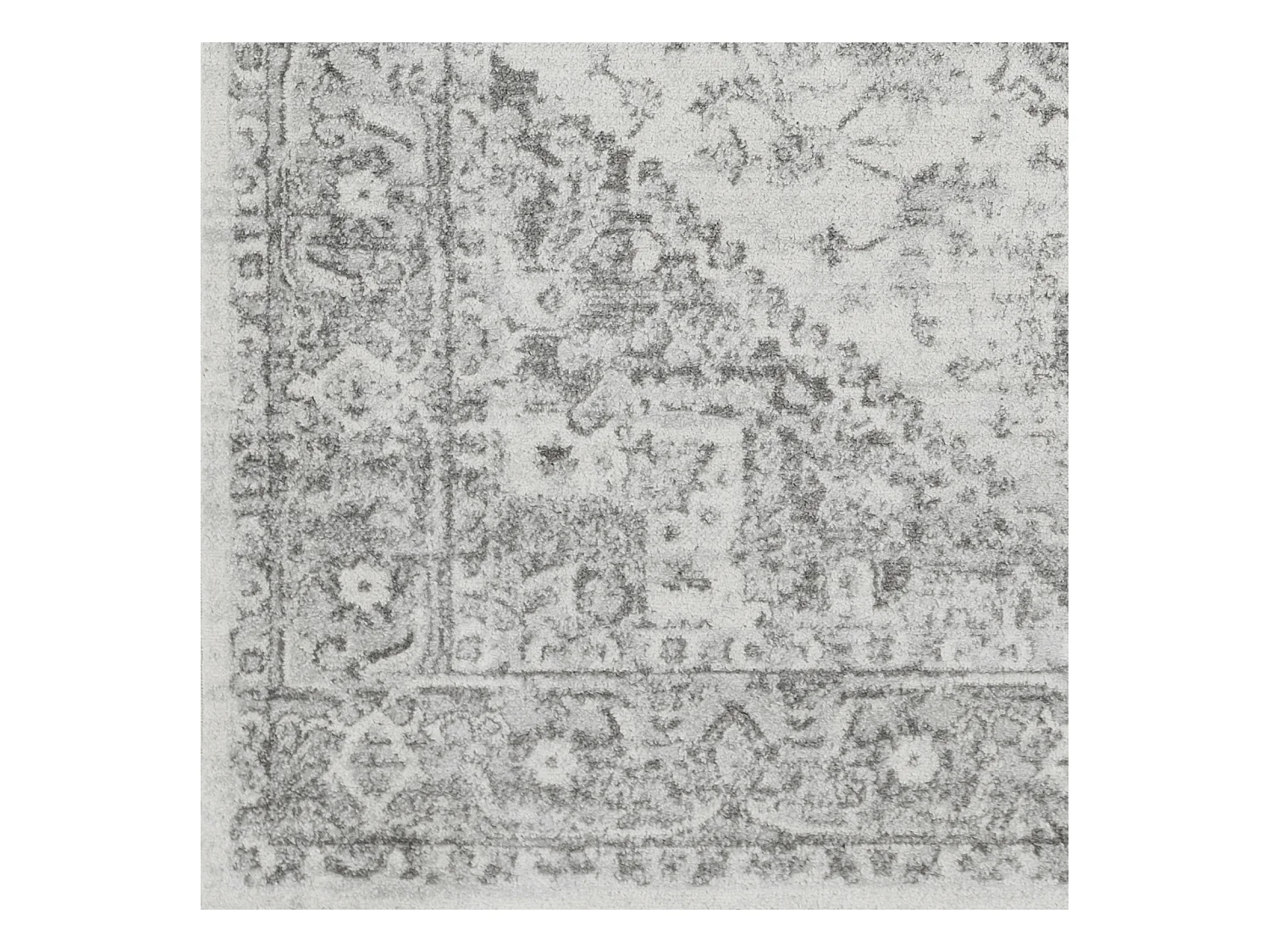 Vintage Oosters Tapijt - Grijs/Wit - 80x150cm - FARAH
