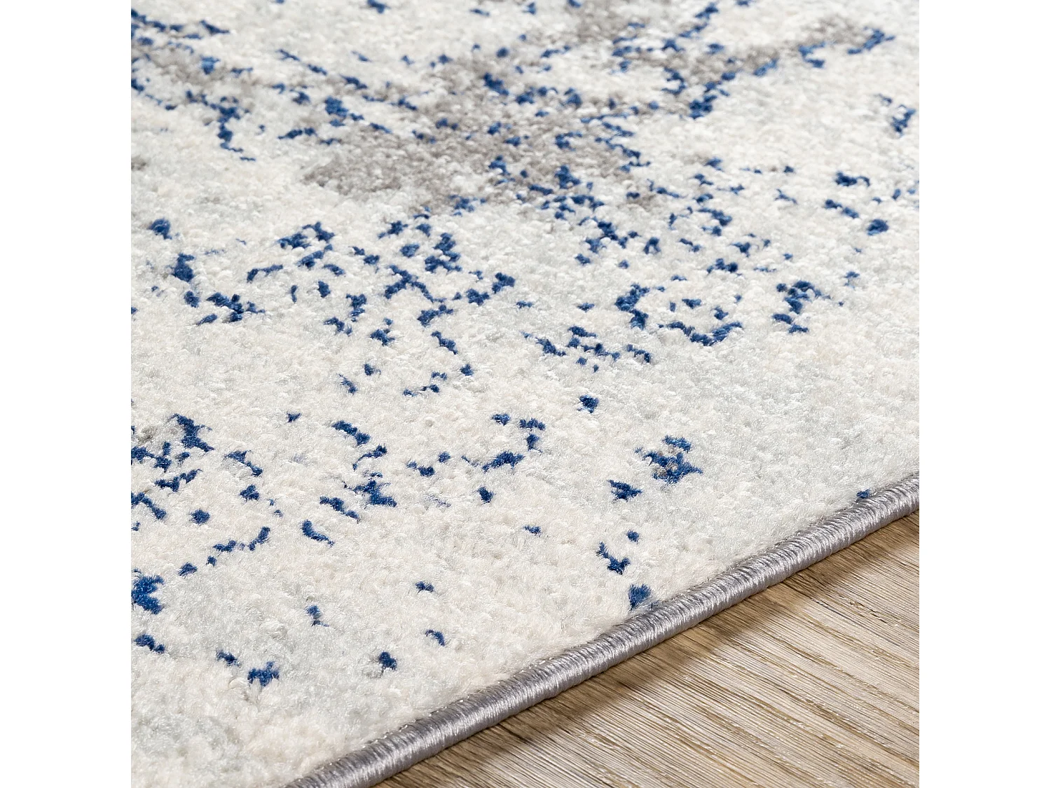 Tapis Abstrait Moderne - Gris/Blanc/Bleu - 160x220cm - SARAH