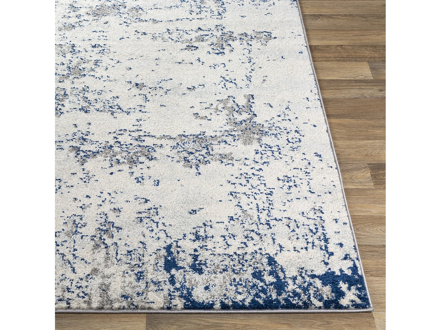 Tapis Abstrait Moderne - Gris/Blanc/Bleu - 160x220cm - SARAH