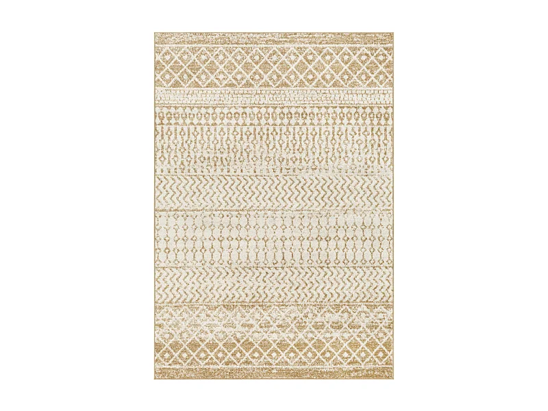 Tappeto Scandinavo Boho - Avorio/Marrone Chiaro - 160x230cm - MILA
