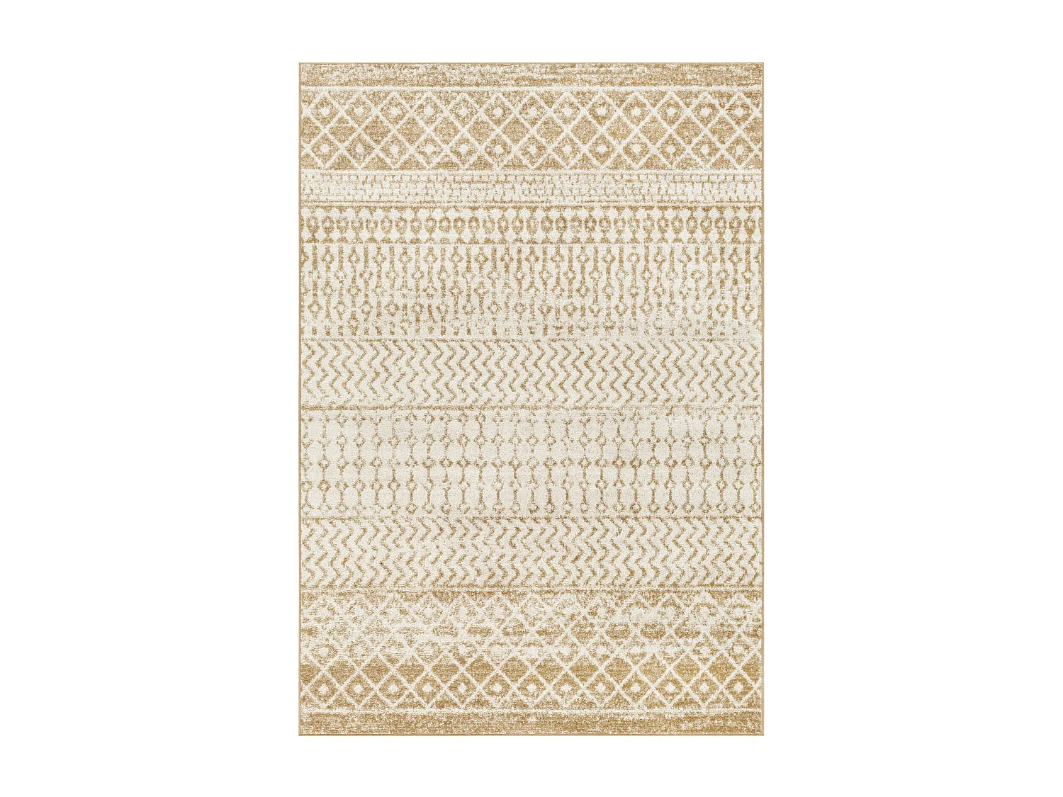 Tapis Scandinave Bohème - Ivoire/Brun Clair - 160x230cm - MILA