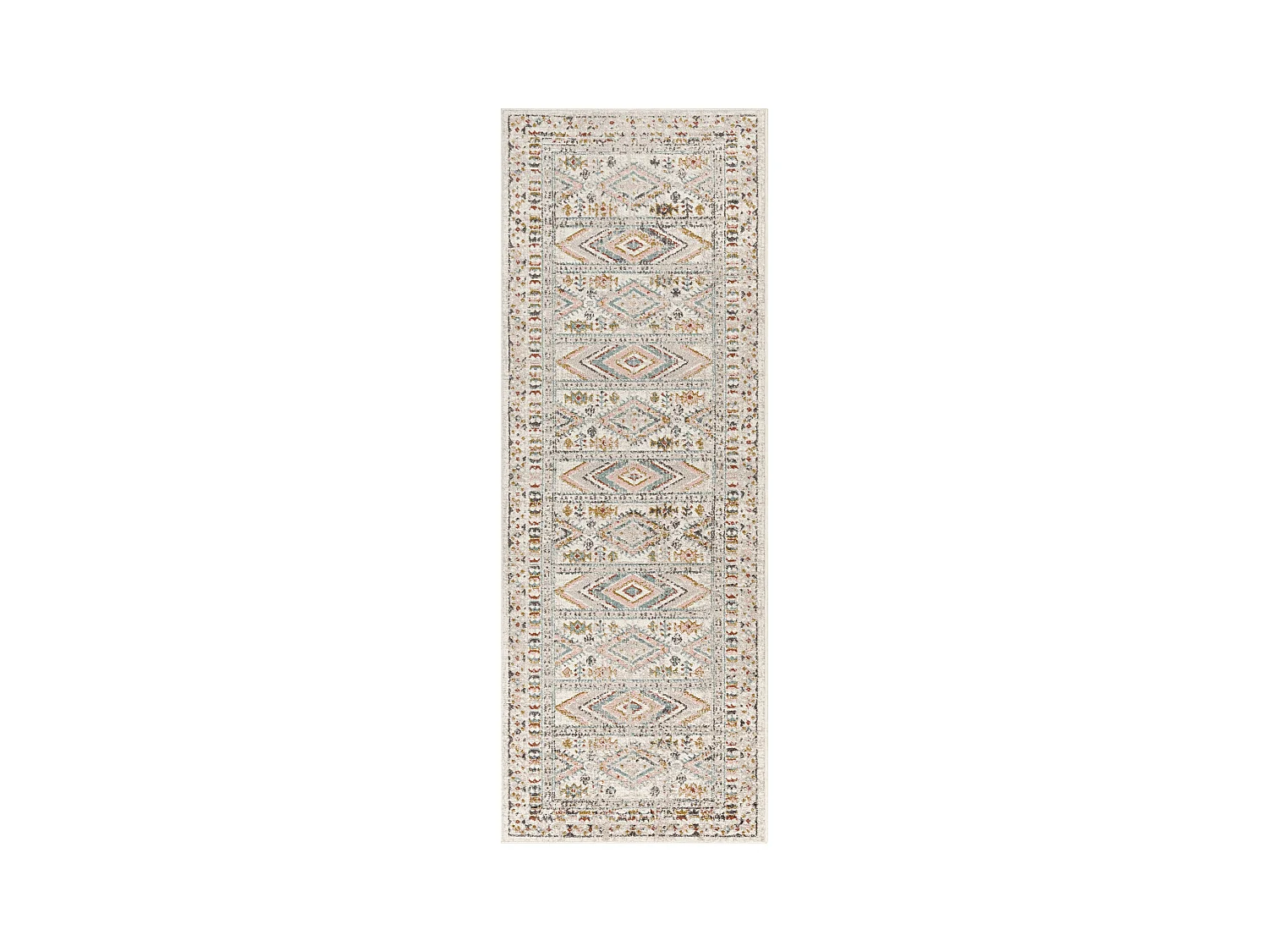 Scandinavisch Boho Loper Gang - Meerkleurig/Roze - 80x220cm - EVELYN