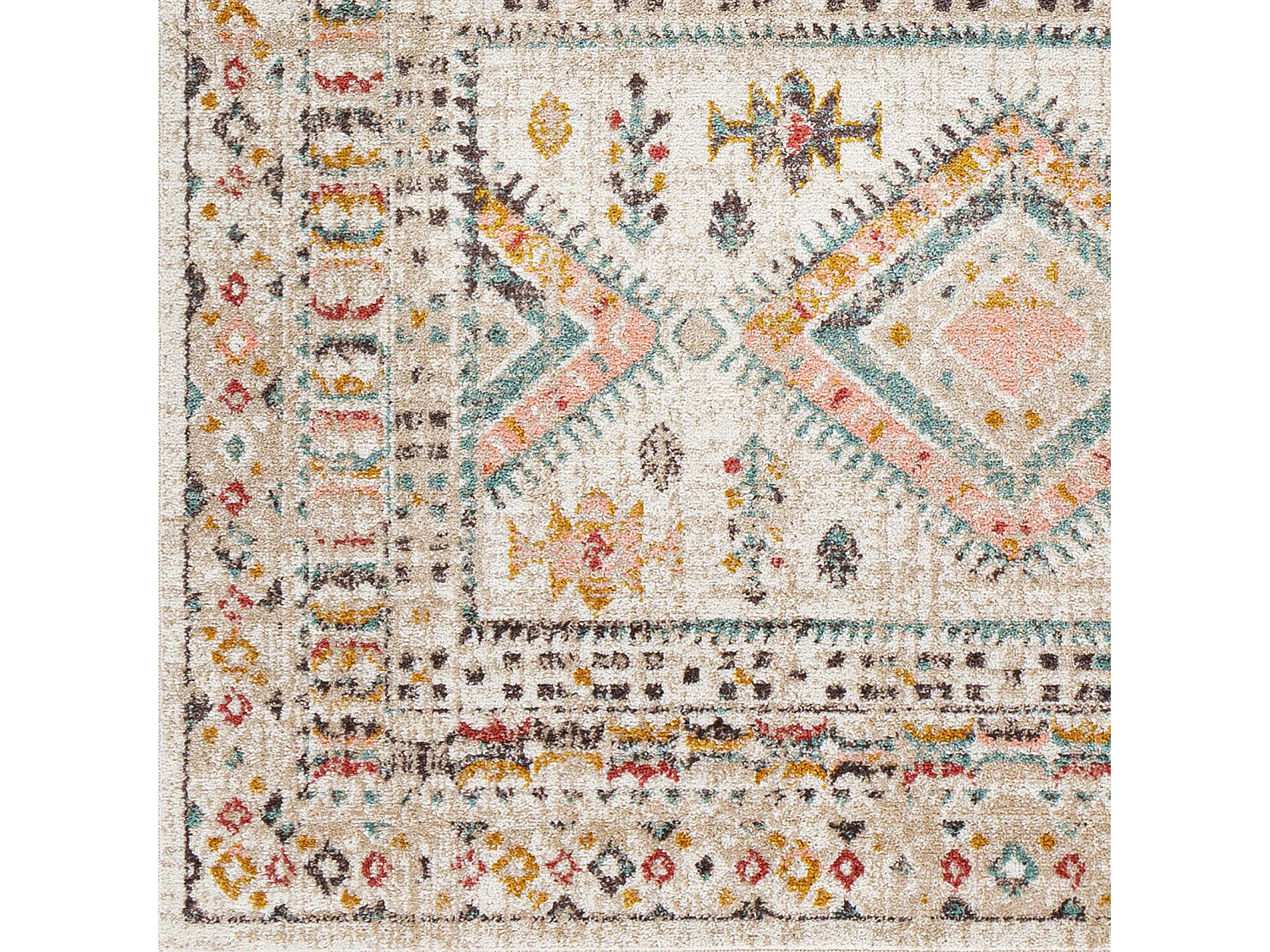 Scandinavisch Boho Tapijt - Meerkleurig/Roze - 140x200cm - EVELYN