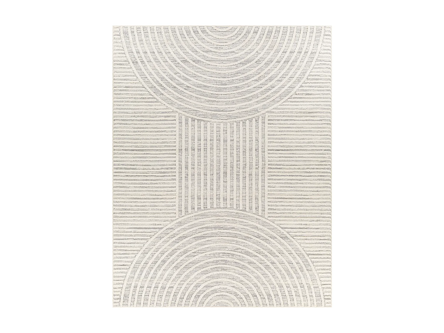 Tapis Scandinave Moderne - Gris/Ivoire - 160x213cm - MATILDA