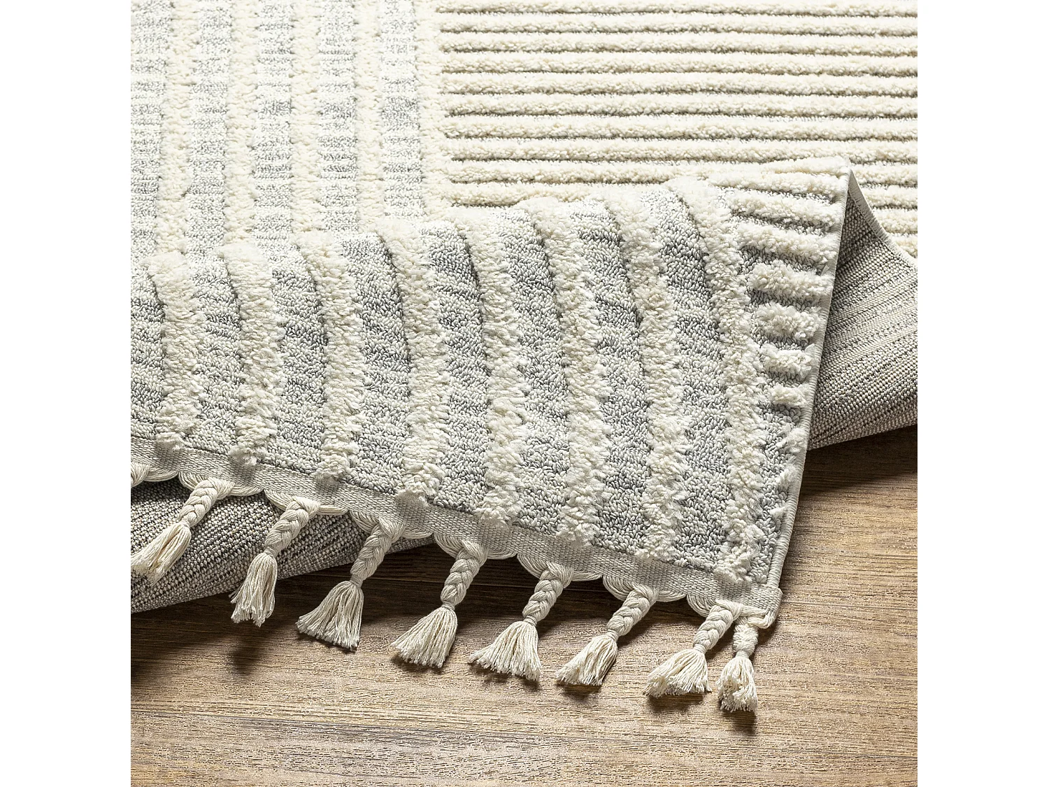 Tapis Scandinave Moderne - Gris/Ivoire - 160x213cm - MATILDA