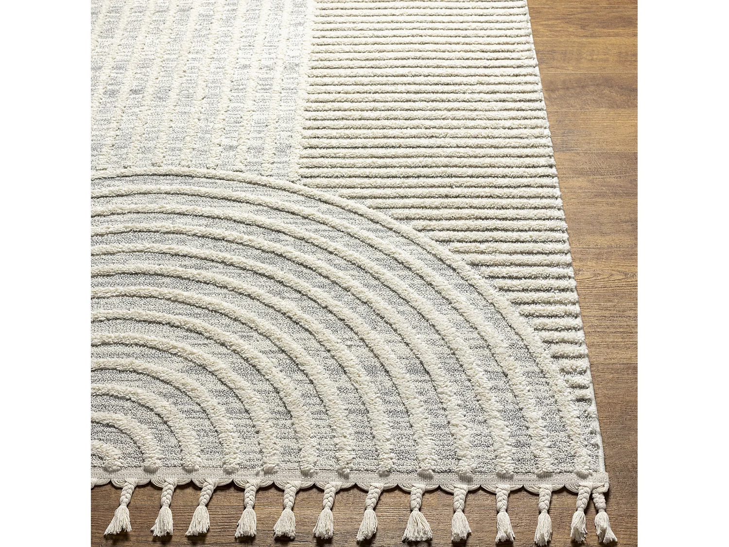 Tapis Scandinave Moderne - Gris/Ivoire - 160x213cm - MATILDA