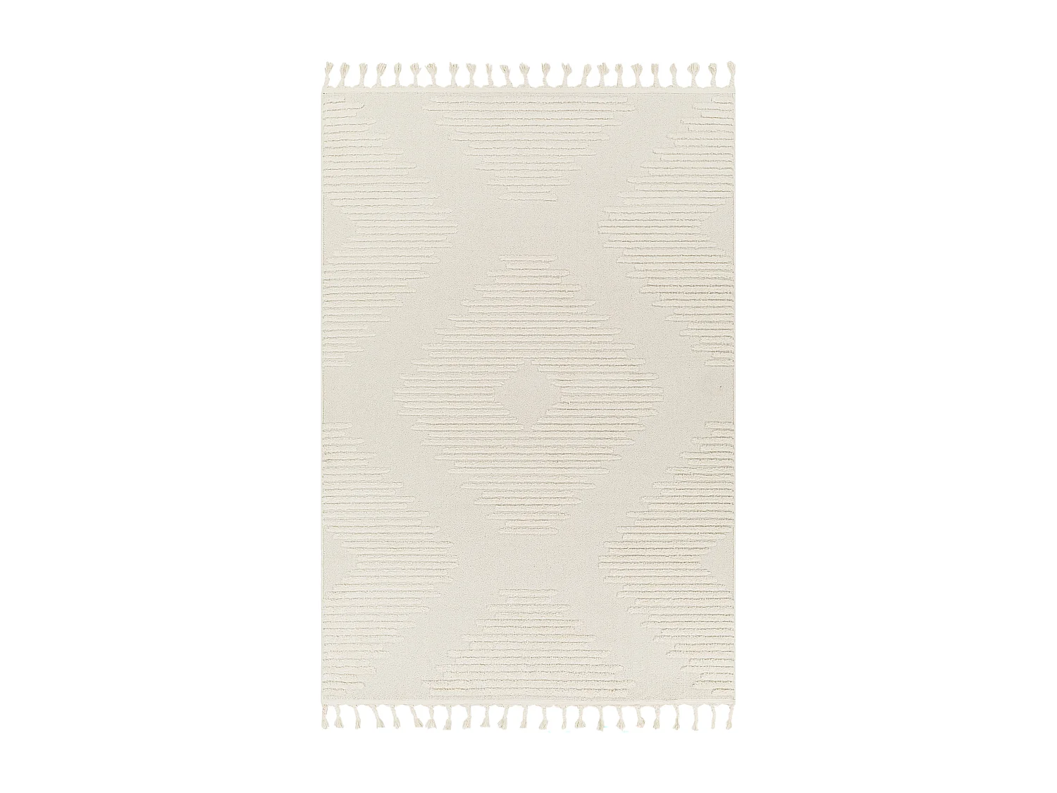 Berber Etnisch Tapijt - LichtGrijs/Ivoor - 160x213cm - SLOAN