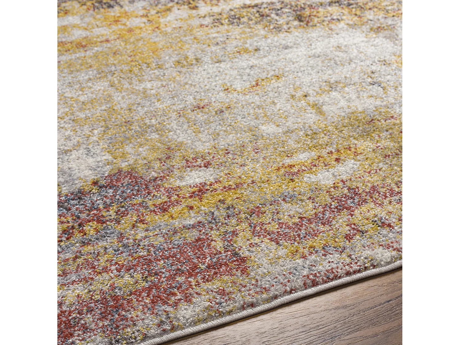 Rond Modern Abstract Tapijt - Meerkleurig/Oranje - Ø 160cm - VALERIE