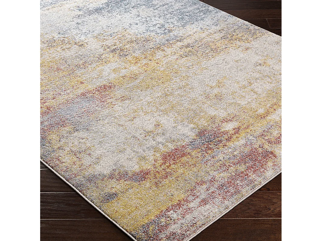 Rond Modern Abstract Tapijt - Meerkleurig/Oranje - Ø 160cm - VALERIE