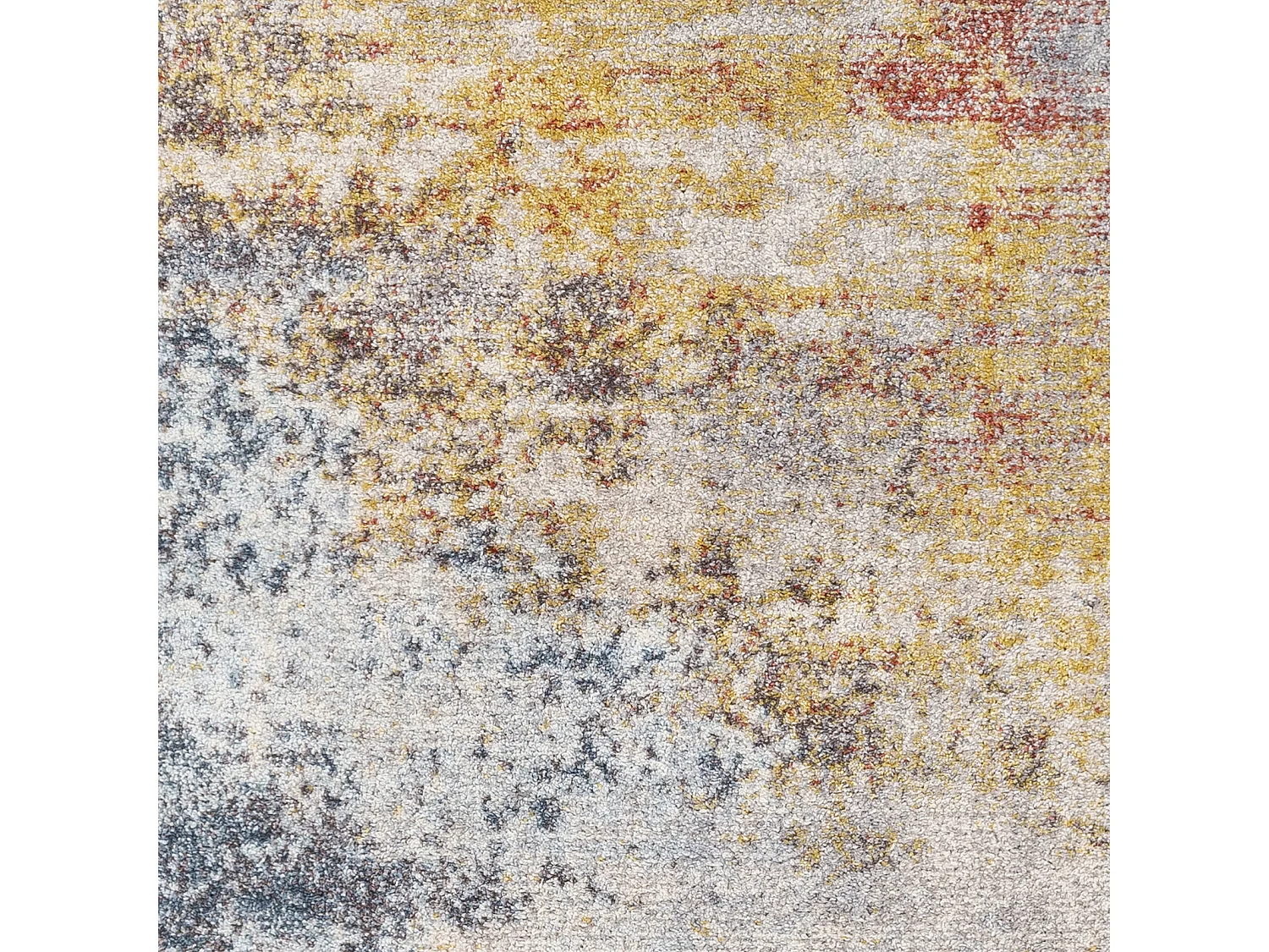 Rond Modern Abstract Tapijt - Meerkleurig/Oranje - Ø 160cm - VALERIE