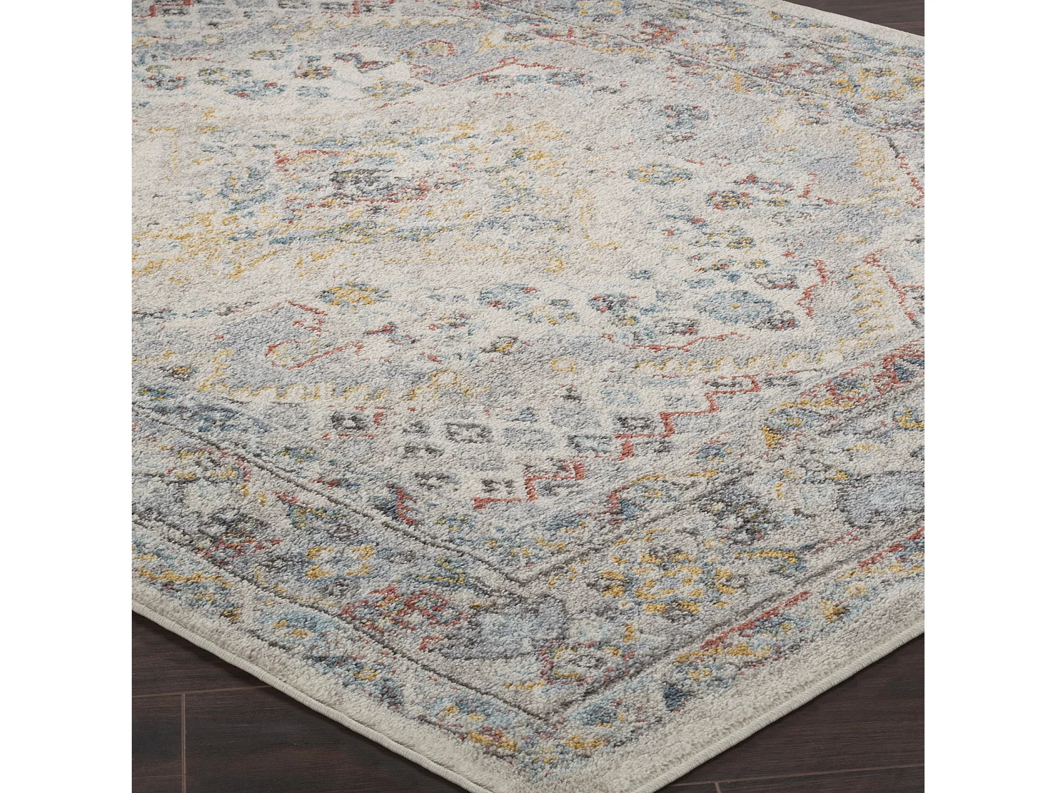 Rond Vintage Oosters Tapijt - Meerkleurig/Grijs - Ø 160cm - JADE